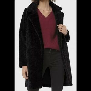 Michael Kors faux fur jacket coat black S